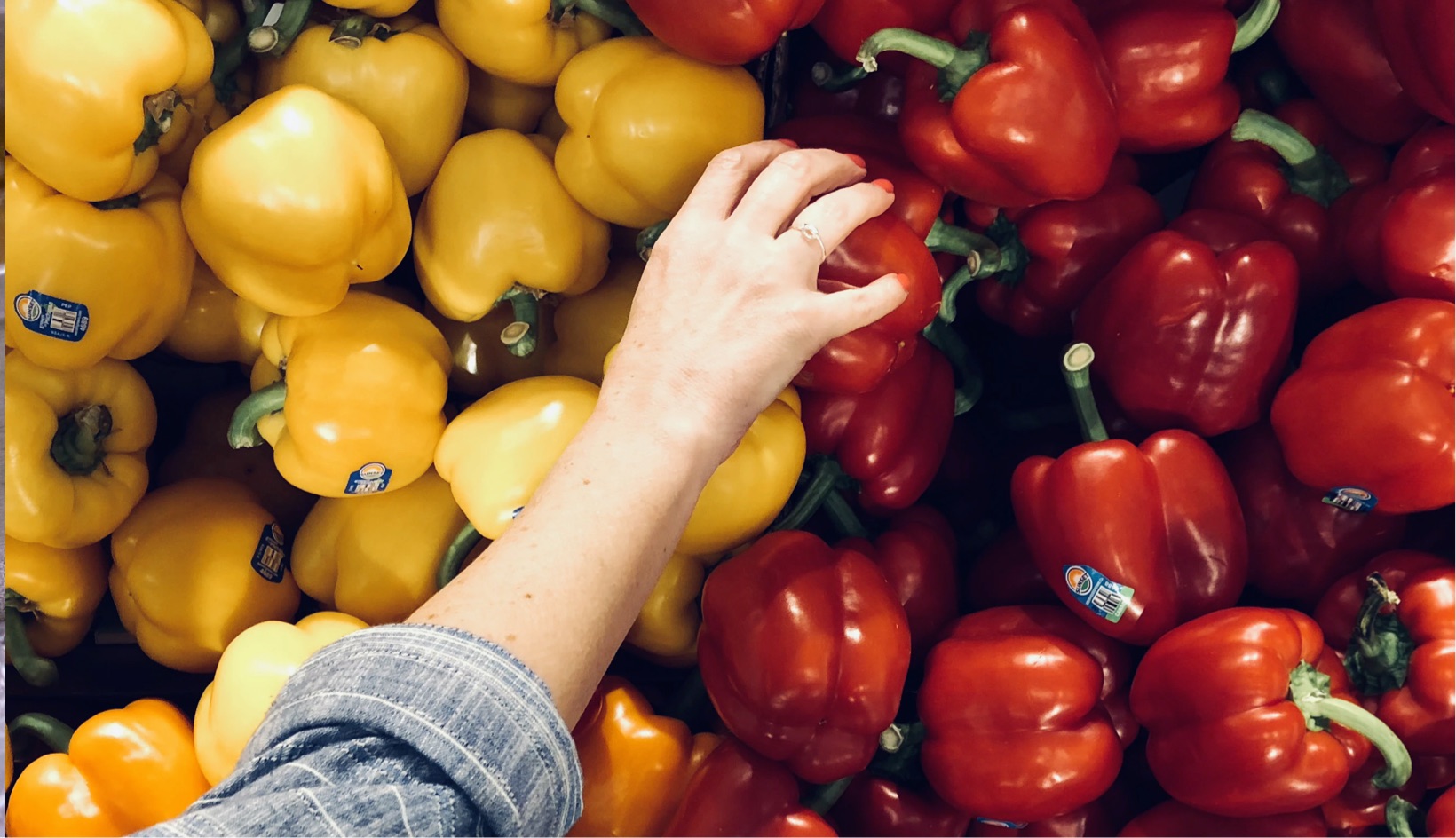 Volunteer picks up vegetables