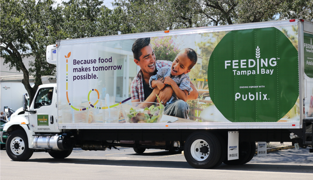 Feeding tampa bay Publix truck