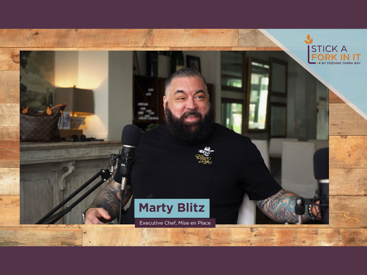 The legendary Mise en Place has been a leader in innovative dining for over 30 years in Tampa Bay. Meet the restaurant's Executive Chef, Marty Blitz, the creative driving force behind that reputation alongside his business partner, Maryann Ferenc. With Chef Marty’s decades of culinary experience, he has mentored a multitude of celebrated culinary artists in addition to loyally lending his expertise to support hunger relief organizations like Feeding Tampa Bay.