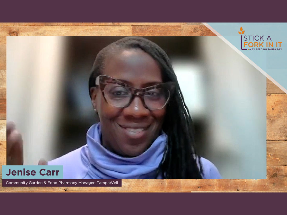 Photo of Jenise Carr, the Food Pharmacy & Community Garden Manager at TampaWell