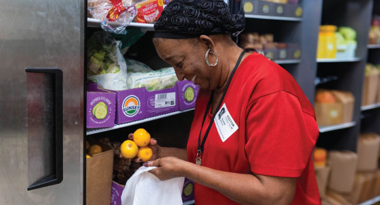 FTB neighbor, Brenda, shopping for groceries