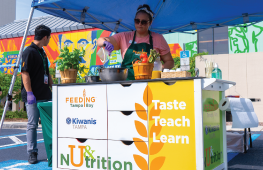 FTB Nutrition Education team doing a cooking demonstration