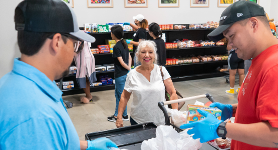 in-store shopping at the market